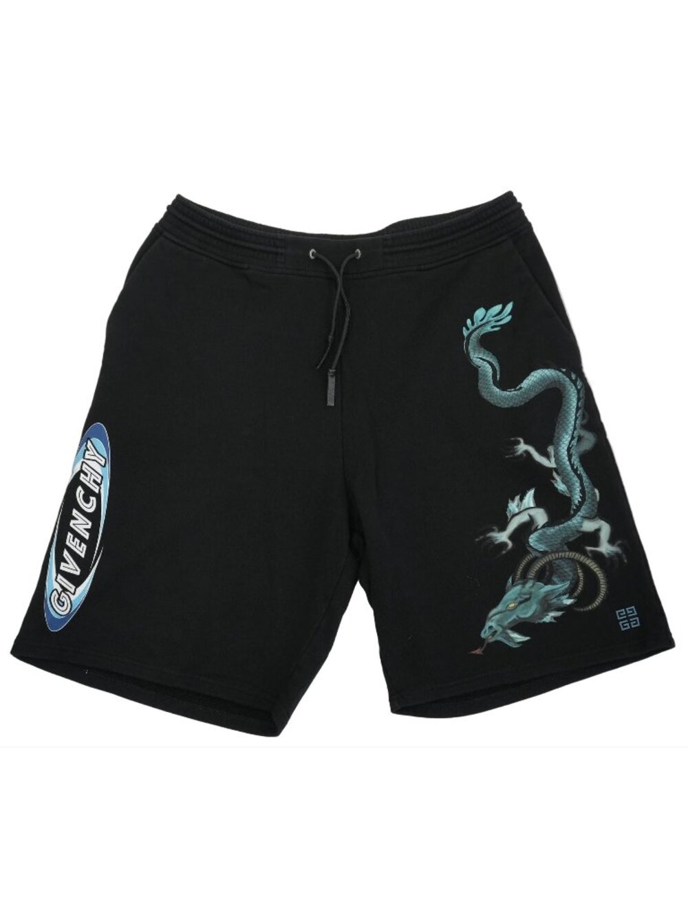 Givenchy Black Dragon Graphic Sweat Shorts Size XL